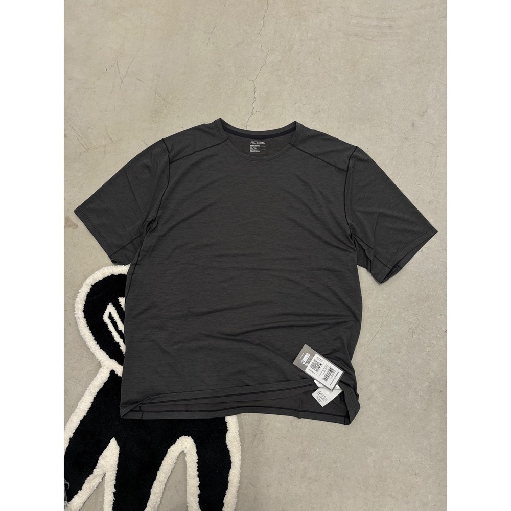 Arcteryx Cormac Tee Mens XL Black Heather Technical Training Shirt NWT